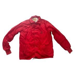 Antigua Vintage Red Windbreaker Arkansas Razorbacks Button Front Jacket‎ Medium